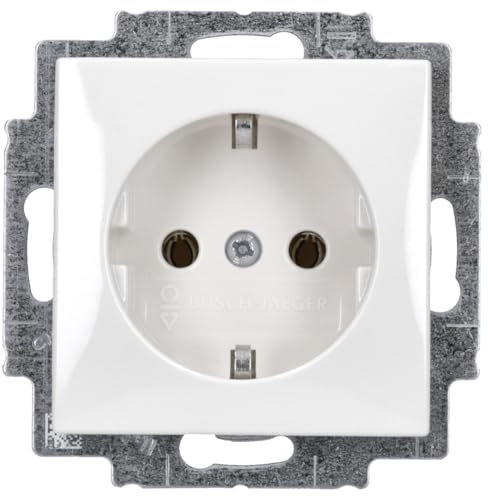 Busch-Jaeger 20 EUC-914 SCHUKO® Steckdosen-Einsatz Alpinweiß Busch-balance® SI 2CKA002011A6232