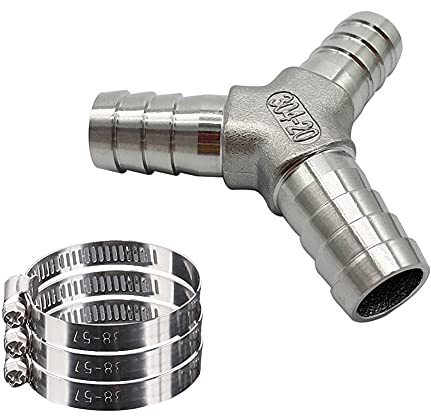 3-Wege-Y-Stück-Verteiler-Schlauch-Adapter für Wasser, Küche, Garten (Y-Typ, Außendurchmesser: 25 mm)