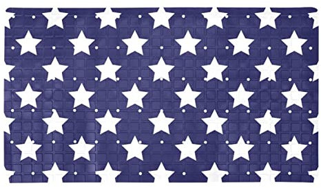 Rutschfester Badteppich mit Sternen-Muster, Badematte, saugfähig, 40,6 x 71,1 cm