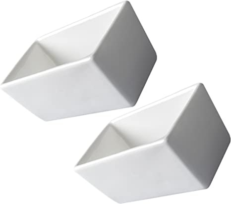 Cabilock 2 Piezas Tarro De Cubo De Café Canasta De Sobres De Azucar Soporte Para Paquetes De Condimentos Recipientes De Postre Alimento Cerámica Cuadrado Bolsa De Almacenamiento