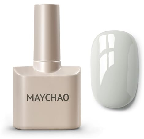 MAYCHAO 15ML Gel Nail Polish, Grey-Green Gel Nail Polish, Soak Off UV LED Nail Varnish Nail Art Starter Manicure Salon DIY at Home, 0.5 OZ
