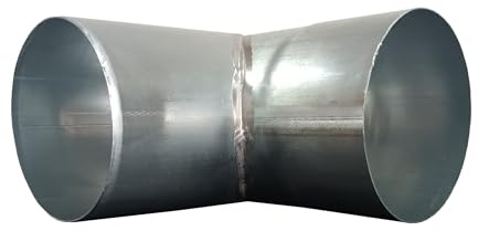 Baumeister.tech Rohrwinkel für Fallrohr Regenrohrbogen aus Titanzink gelöteter Fallrohrbogen 100 mm / 72 Grad