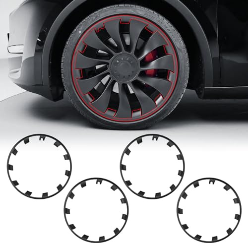 Klutchtech Model Y Wheel Rim Protector, 4 PCS 21 Inches for Model Y Performance Accessories 2020-2024, ABS Rim Hubcaps Cover Uberturbine Wheels Protector (Gray, 21)