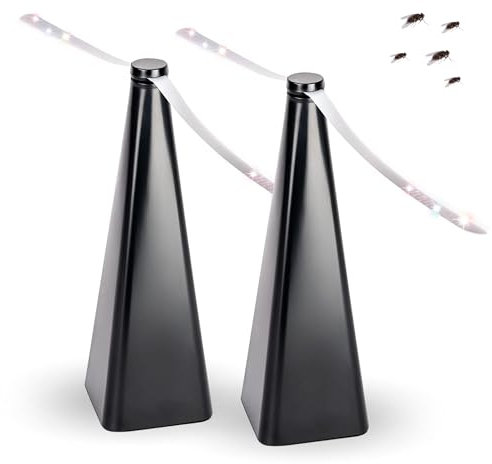 2x Ventilateur Anti-Moustiques, Répulsif anti-Mouches, Chasse Mouche, Ventilateur avec Poignée, Silencieux, Sûr, Repousse les Insectes pour Terrasse, Pique-Nique, Barbecue, Extérieur et Intérieur.