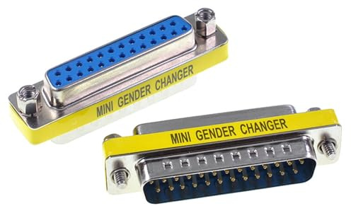 Oiyagai 2 Stück DB25 25-Pin D-Sub Stecker-auf-Buchse Kupplungsadapter, Serieller Extender für Computer, Drucker, CNC und industrielle Steuerungen