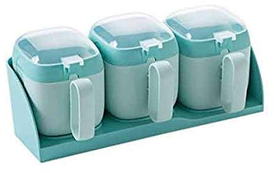 MYVVKIA Tarros de Especias con Etiqueta para Colgar en la Pared, Caja de condimentos con Tapa, Recipiente de Especias para salero de Cocina doméstica