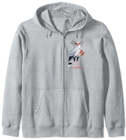 Sekretär Vogel macht Notizen Kapuzenjacke