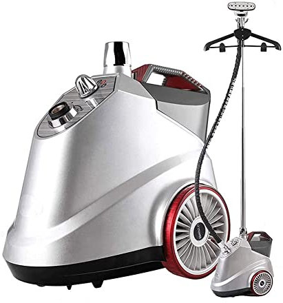 Clothes Vaporizzatore verticale per indumenti da 2000 W, vapore professionale per indumenti pesanti per uso commerciale, ferro da stiro a vapore portatile per la casa (Silver)