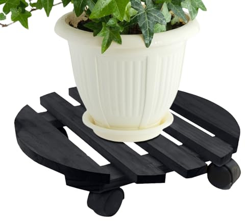 roulettes de Support pour – Bac à en Bois | Merveilleux Cadeau pour, Grands Rouleaux de Charge pour, Supports de déplacement Pratiques pour Jardins, balcons, Cours