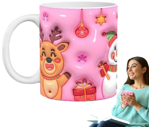 Generisch Weihnachtscharaktertassen,Weihnachtskaffeetassen | Keramik-Weihnachtsbecher -Weihnachtsmann-Becher - Weihnachtsaccessoires, Weihnachtsbecher, Weihnachtsmannbecher für Freunde und Familie
