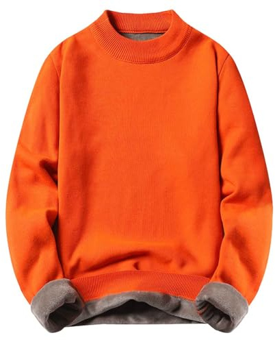 JIANROU Homme Pulls Basique Slim Fit Chaud en Maille Sweat Chaud,Pull Maille Col Roule Laine Sweat Pull Alpaga Pull Col Polo Pull Colle Montant Homme