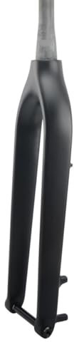BSFHQS Fourche Rigide De Vélo Fourche Dure De Vélo De Montagne 29pouces 1-1/2 Tube Conique Frein À Disque Fourche Avant De Vélo en Fibre De Carbone Axe Traversant 15 * 100mm(Matte Black A)