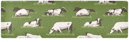 Herd of Cows, sottopentola lungo senza cuciture, per pentole e padelle calde, tappetini resistenti al calore e runner da tavola impermeabile, per piatti caldi, 90 x 20 cm, regali