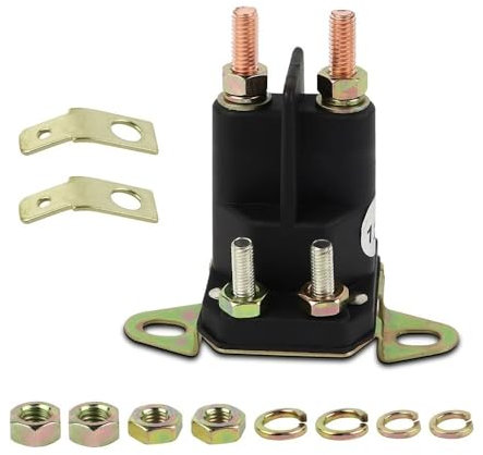 LXfOtG Interruptor de relé de Arranque de 4 terminales, 12V, Ajuste Universal para césped y jardín, Compatible con Piezas de cortacésped 740207 109081X 145673
