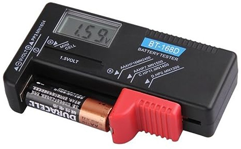 Gadpiparty Bt-168d Digitaler Batterietester für Aa Aaa 9v Batterien Lcd Anzeige Hartplastikgehäuse Haushaltsgerät zur Spannungsprüfung von Knopfzellen