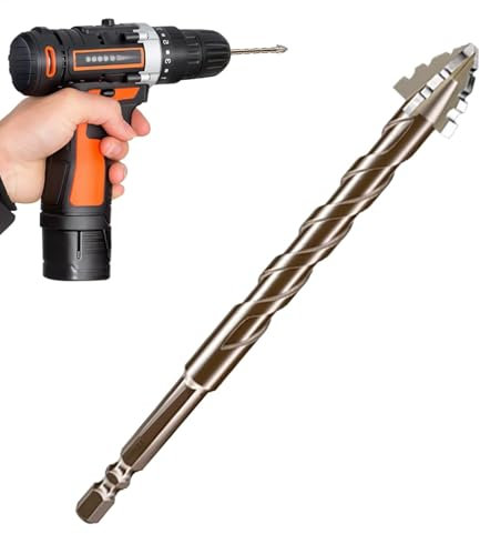 Vierseitig Gezahnter Exzenterbohrer – Rutschfester Betonbohrer, Betonbohrer | Mehrschneidiges Gezahntes Bohrmaschinenzubehör Für Gusseisen, Fliesen Und Beton