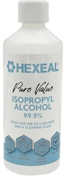 Hexeal Pure Value 99.9% Isopropyl Alcohol 500ml – Sanitising & Cleaning | Removes Grime from Phones and Electronics, Powerful Degreaser and Cleaning Fluid