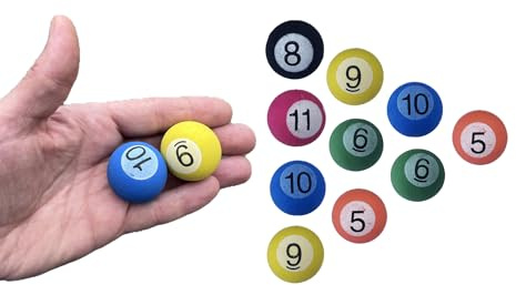 jameitop® 10er Set Billard XL Flummi – 30mm Bunte Hüpfbälle in großem Retro Mix, große Springbälle, ideal für Kinder & Erwachsene, Poolbillard, Snooker, Karambolage, 10 Stück Billardkugel