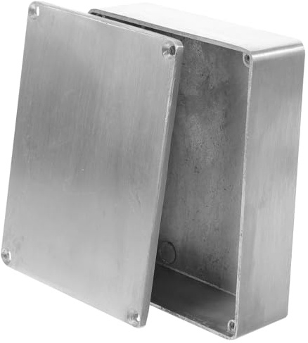 Supvox Robustes Gitarren Pedalgehäuse aus Aluminium mit Stabilem Klang für Selbstgemacht Gitarrenpedal Bausatz Silbernes Alukoffer Design für Live Auftritte und Zuhause