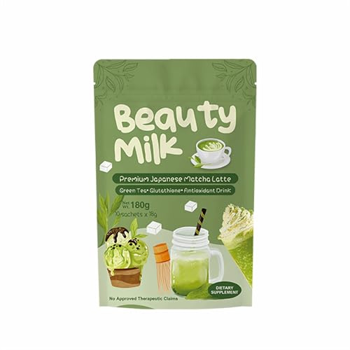 Mélange de Fruits Premium pour Boisson - 6 Saveurs de Fruits : Banane, Mangue, Fraise, Litchi, Matcha, Cantaloup, 10 Sachets de 18 g(Matcha)