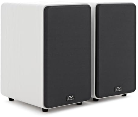 AVCOM Active Bluetooth Bookshelf Speakers 100W Output Power for TVs Turntables Streaming Devices with Remote Control, Pair, White