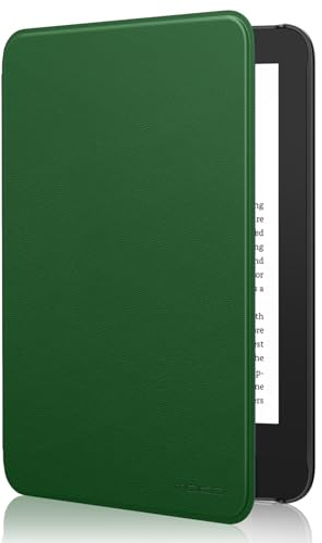 MoKo Hülle für 6 Amazon Kindle 11.Gen,2024/2022, Lotusblatt Grün | Leichte Schutzhülle，Auto Aktiv-/Ruhemodus, wasserdichte Schutzhülle,für Amazon Kindle Basic 11. Generation 2024/2022