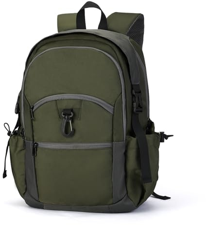 TORISKY Mochila Para Ordenador Portátil 32L Para Mujer y Hombre Con Gran Capacidad y Tejido Impermeable Para Viajes, Actividades Al Aire Libre y Oficina.(DS07-Green)