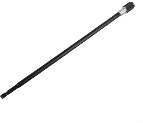 Drill Bit Extension Rod 300mm for /4 Shank Bits with 4inch Hex Quick Release Bit Holder and Self Locking System Compatible with Electric Drill Drivers