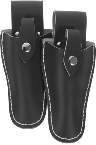 Housoutil Custodia Protettiva in Pelle PU per Forbici da Potatura Fodero Portatile Resistente Cuciture Rinforzate Set da 2 Pezzi per Giardinaggio e Uso Esterno Colore Colore Casuale