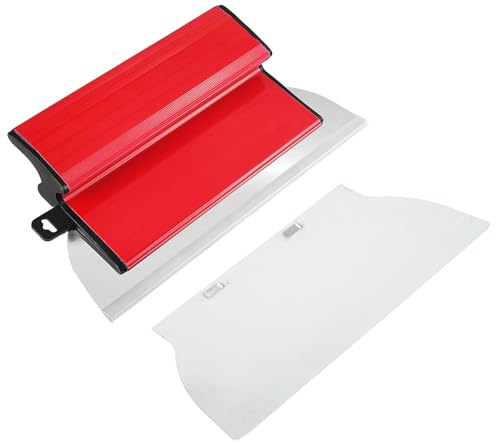 Set de espátulas de 25 cm, herramienta de espátula para hormigón, espátula decorativa para masilla, hojas de acero inoxidable de 0,5 mm y 0,3 mm, diseño ergonómico