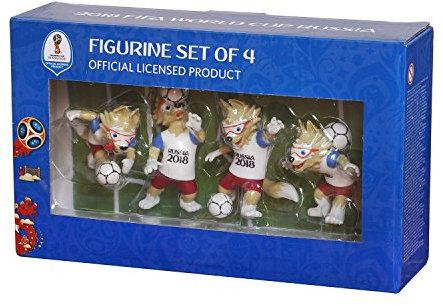 FIFA Weltmeisterschaft 2018 - Sammelfiguren 4er-Set in Einer Box mit Sichtfenster, Größe der Figuren: ca. 7-8cm