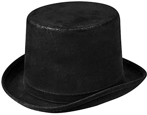 Boland - Hut Steamtopper | Steampunk Zylinder in Wildleder Optik für Karneval, Kostüme und Mottoparty