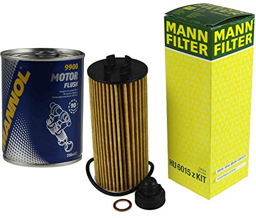 MANN HU 6015 Z Kit de filtre à huile + rinçage du moteur SCT