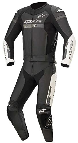 Alpinestars Men's 3160321-12-52 Motorcycle Leather Suits 2-Piece Black / W 48, S/W, 48 cm