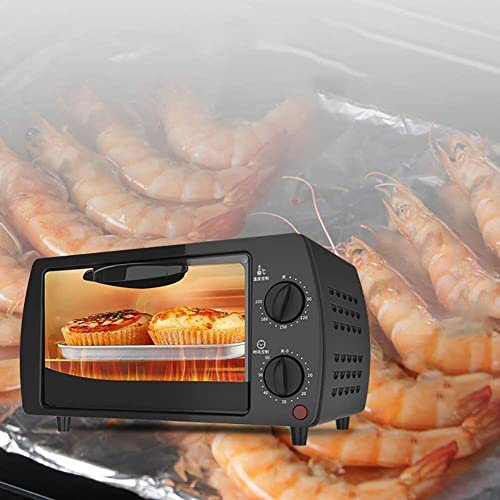 REJOON 9L Mini Countertop Oven Cooking Grill, Bake, Toast Toaster Oven with Wire Rack and Crumb Tray Metal Glass Plastic (Size : 220V European standard)