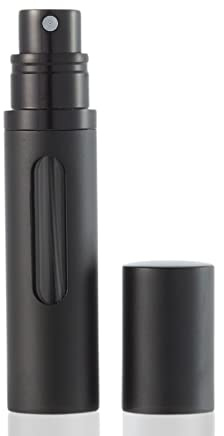 SUBORAWOS Parfümzerstäuber Nachfüllbar,Mini Parfum Zerstäuber für Unterwegs,Leer Sprühflasche für Parfum,Handtasche Parfümflaschen für Reise 5ml(Schwarz)