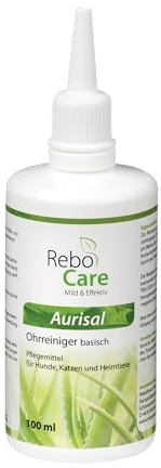 Aurisal Natürlicher Ohrreiniger 100 ml für Hunde, Katzen & Haustiere: Beruhigende Aloe Vera, Effektiv bei Verschmutzung, Einfache Anwendung mit Applikator