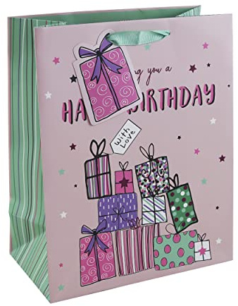 Eurowrap 32289-2C Geschenkbeutel, Papier, rose, Large