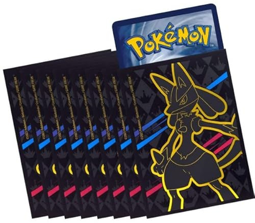 Pokemon - Fundas para cartas Lucario - Protectores de mazo - x65 - Crown Zenith