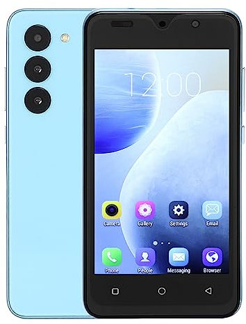 Smartphone 5,0 Pouces pour Android 6, Téléphone Portable déverrouillé avec 2 Go de 16 Go de ROM Avant 2MP Arrière 5MP Reconnaissance Faciale, Extension de Prise en (Bleu)