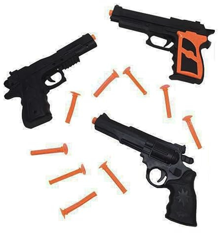 3er-Pack Pfeilwaffen: Pistolen und Revolver | Spielzeugwaffen für Kinder - Ungefährliche und Spielzeugwaffen