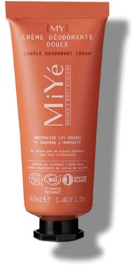 MiYé | Crème Déodorante BIO, douce & hydratante | Déodorant sans traces blanches, neutralise les odeurs & absorbe l'humidité | 40ml