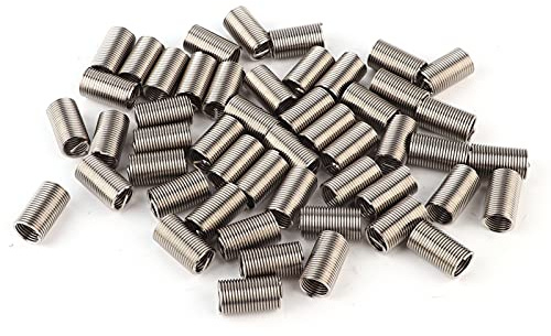 ZIZEV 50Pcs Thread Inserts M10X1.25 Helicoil Inserts Fastener Stainless Steel Tool Threaded Sheath Wire Thread Sleeve Thread Protective Sleeve Helicoil M10X1.25 Heat Set Inserts (3D)