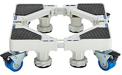 Carrito ajustable para frigorífico, congelador, largo/ancho, 17 a 26 pulgadas, soporte móvil para lavadora, bandejas de suelo para secadora, soporte para enfriador de vino, alfombrilla antivibración
