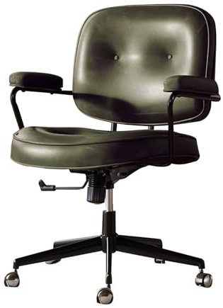 NRNQMTFZ Bürostuhl Ergonomisch,Arbeitsstuhl mit Armlehnen, höhenverstellbarer Computerstuhl，Bürostuhl hat 30° Wippfunktion,Gewichtskapazität 200KG(Blackish Green)