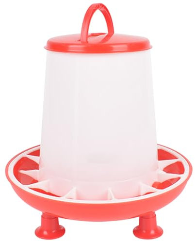 Geflügel-Futterspender für Hühner/Enten/Küken/Vögel, 3 kg, Hühnerfutterstation mit Beinen, spritzwassergeschütztes Kunststoff-Kükenzubehör, abnehmbarer hängender Tauben-Futterspender