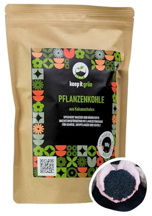 keep it grün Pflanzenkohle 500g (1,7L) | Biokohle ohne Zusätze, porös | für Boden- und Kompostverbesserung, Terra Preta & Trenntoilette geeignet