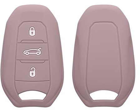 kwmobile Cover Chiavi Auto Compatibile con Peugeot Citroen con 3 tasti Smartkey (Keyless Go) - Custodia Protettiva Chiave Auto Copri Telecomando Gomma - Portachiave Macchina Silicone
