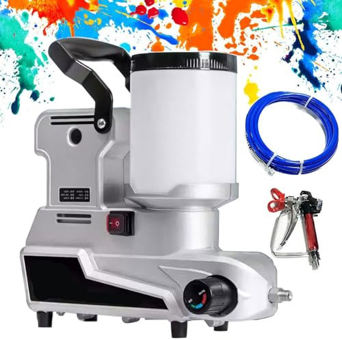 JODAIS Macchina elettrica per verniciatura a spruzzo per pareti, spruzzatore di Vernice da 2,5 l/min, spruzzatore di Vernice airless ad Alta Pressione da 1600 W con capacità di 2 Litri,