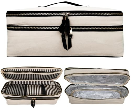 Bag-all Haartasche für Lockenstab & Glätteisen | Haarstyling Organizer Tasche für Frauen & Mädchen | Hitzebeständig | Reisezubehör für Frisuren | Kosmetiktasche Haarprodukte | Creme
